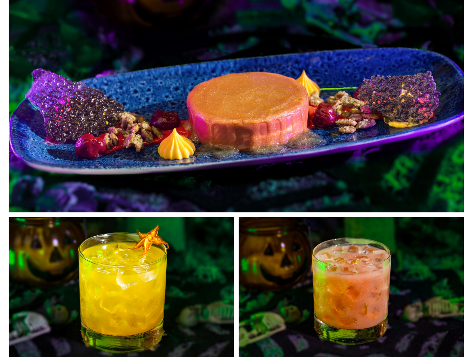 Be Our Guest Restaurant foods and drinks for Mickey's Not So Scary Halloween Party