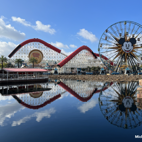 Pixar Pier reflection on water
