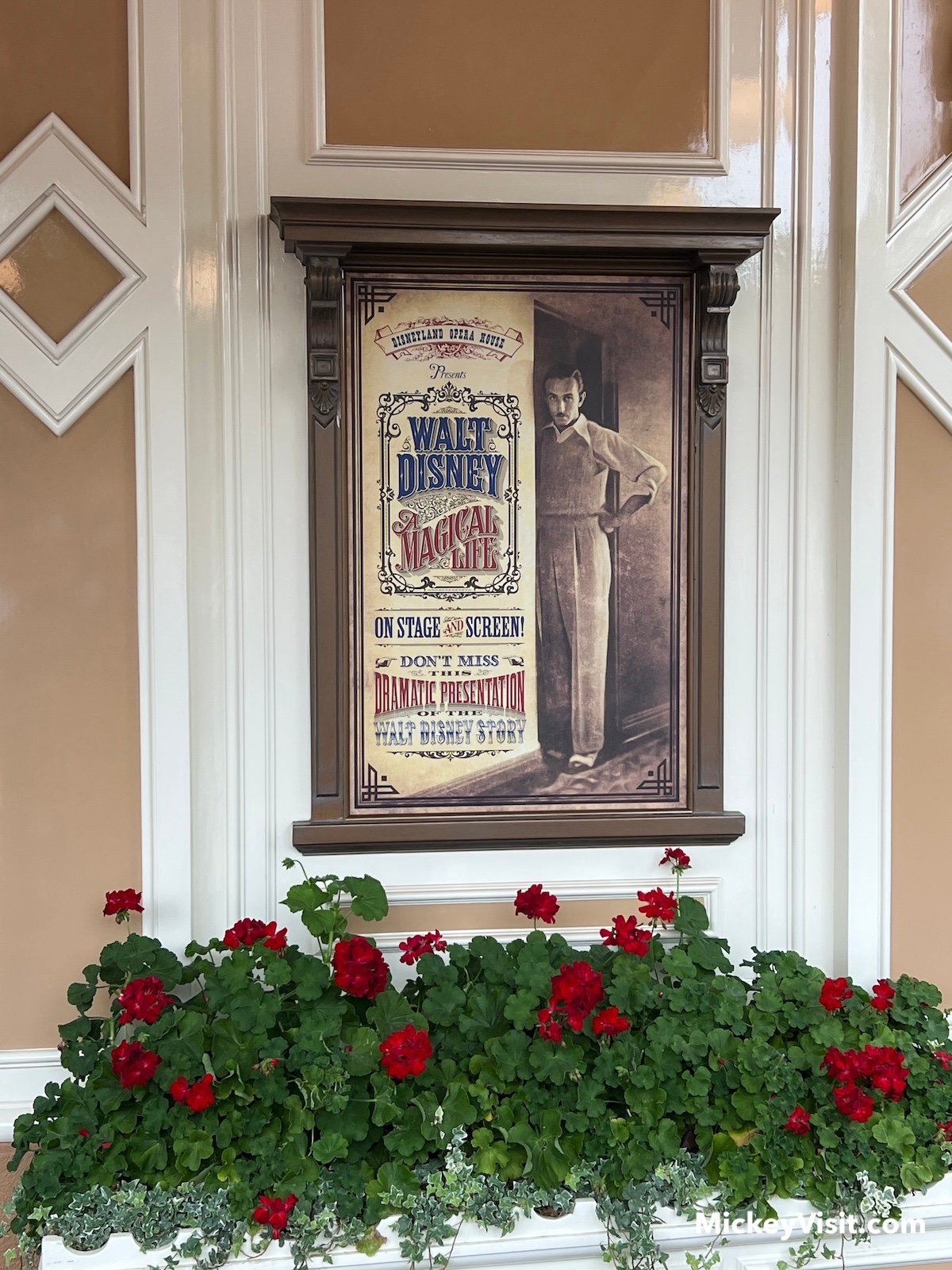 poster of new "Walt Disney – A Magical Life" show at Disneyland