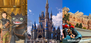 Disney ride and castle