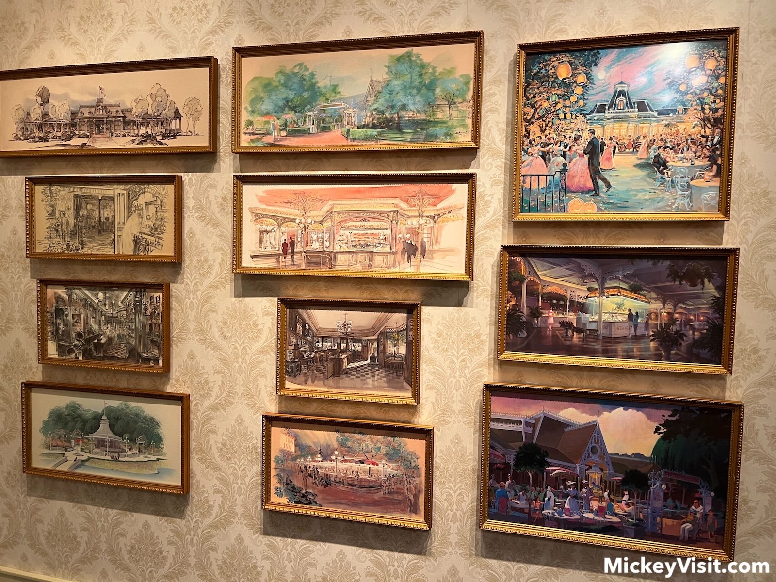 Main Street U.S.A. concept artwork Disneyland Main Street Opera House
