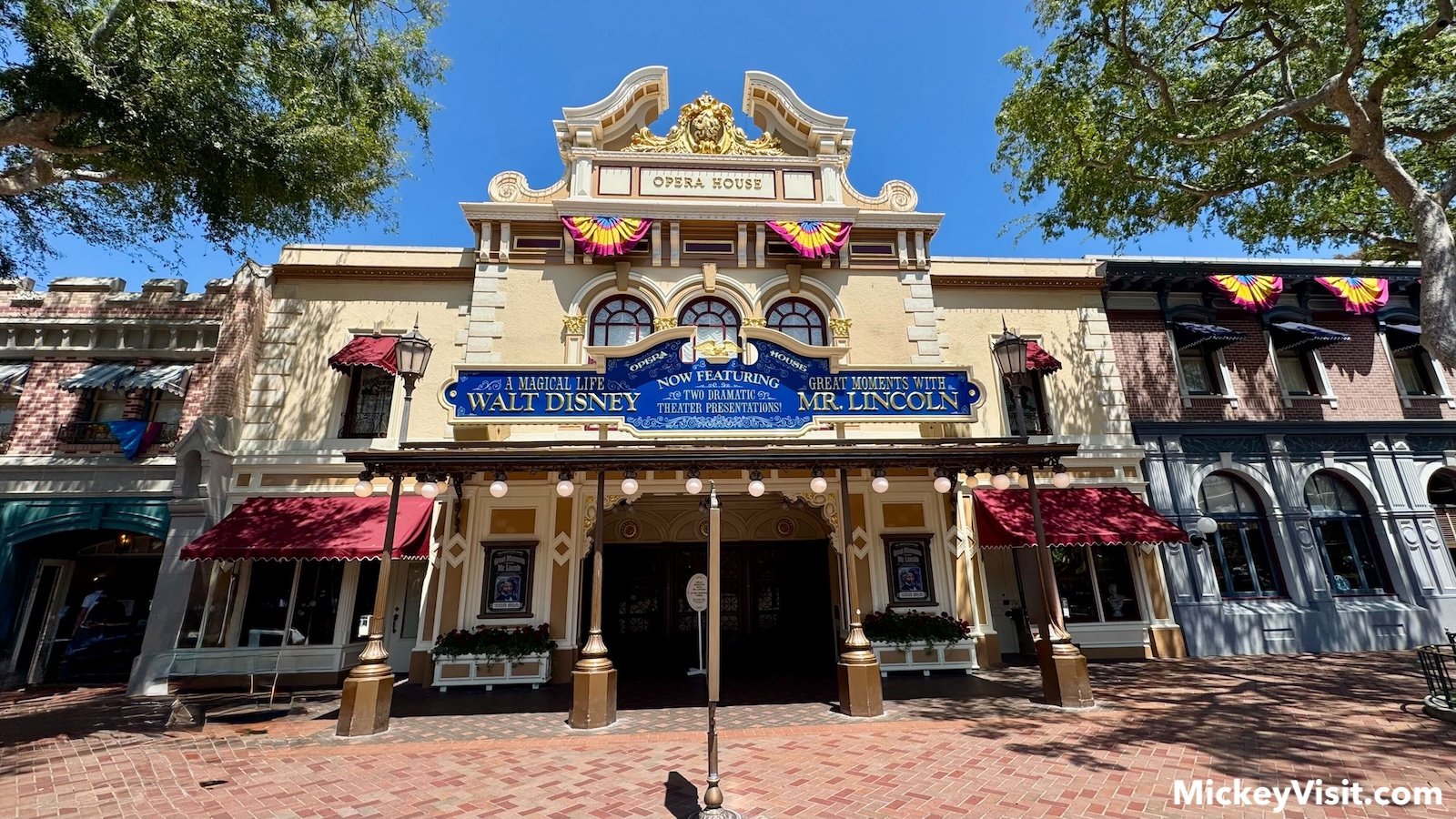 Main Street Opera House Disneyland marquee