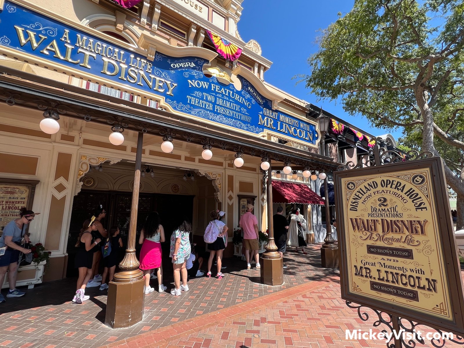 Main Street Opera House marquee new Walt Disney show