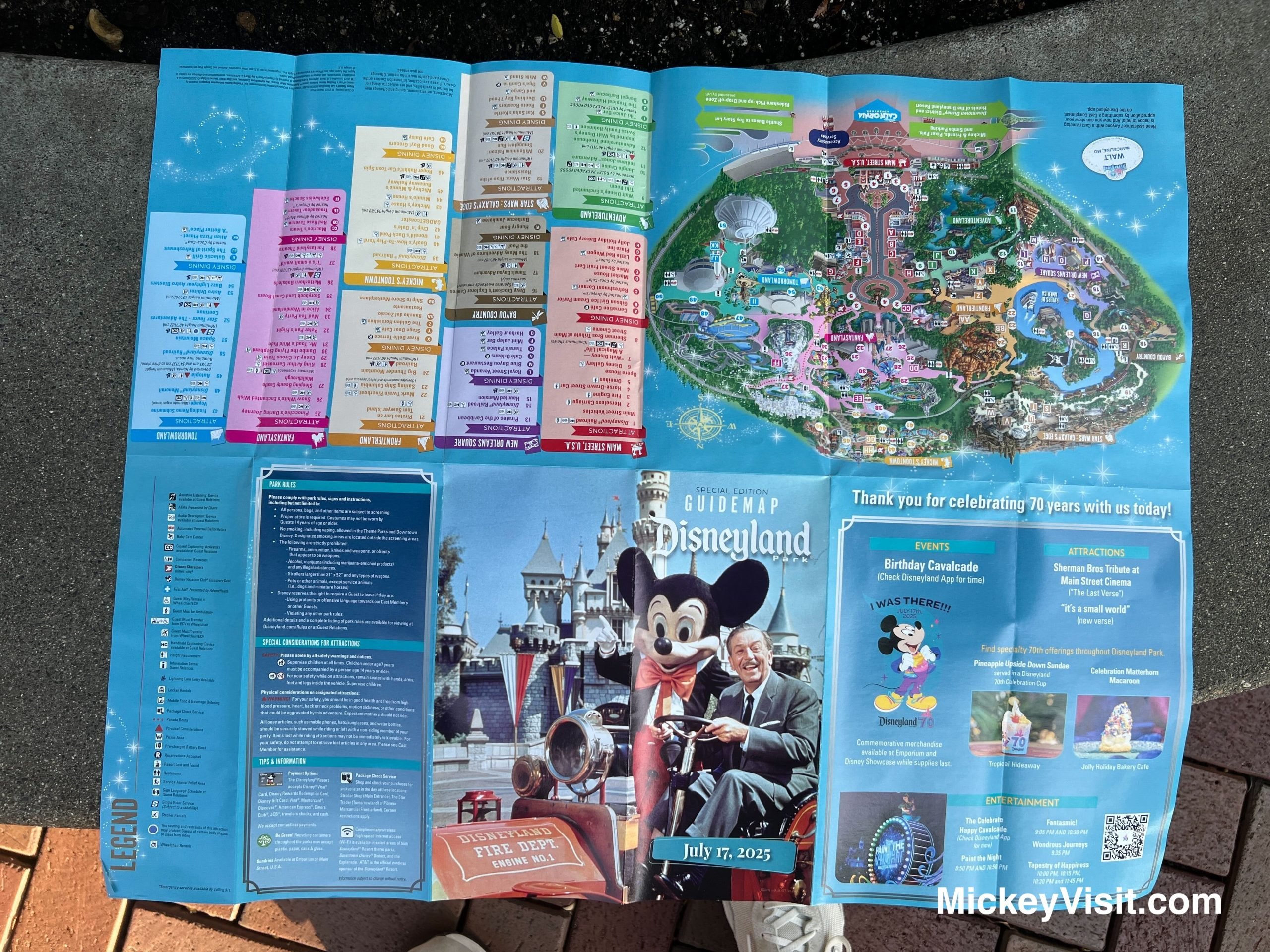 Disneyland park map