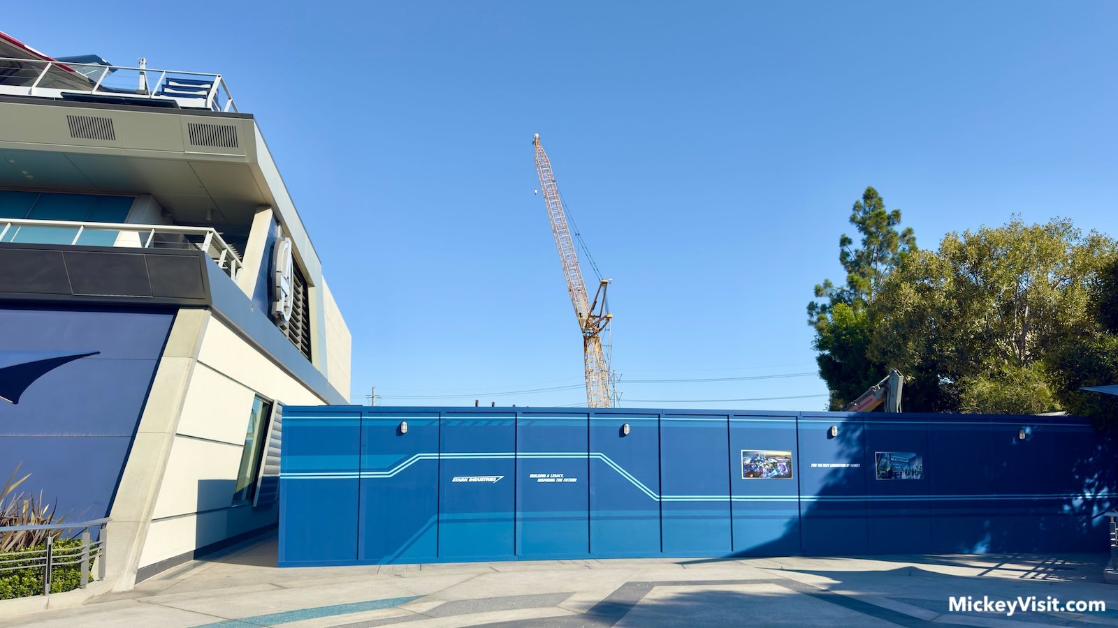 Avengers Campus construction crane