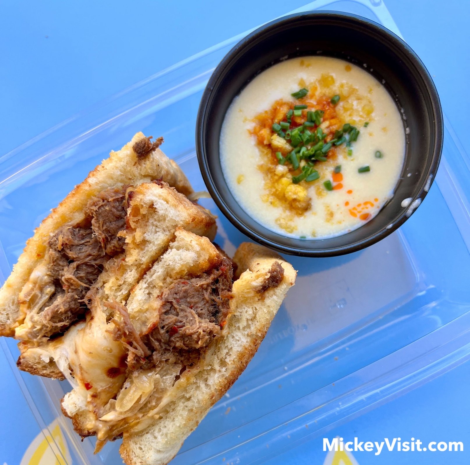 Boo-gogi Toasted Sandwich with Corn Cheese Soup