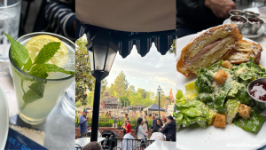 Cafe Orleans Mint Julep, view, and Monte Cristo
