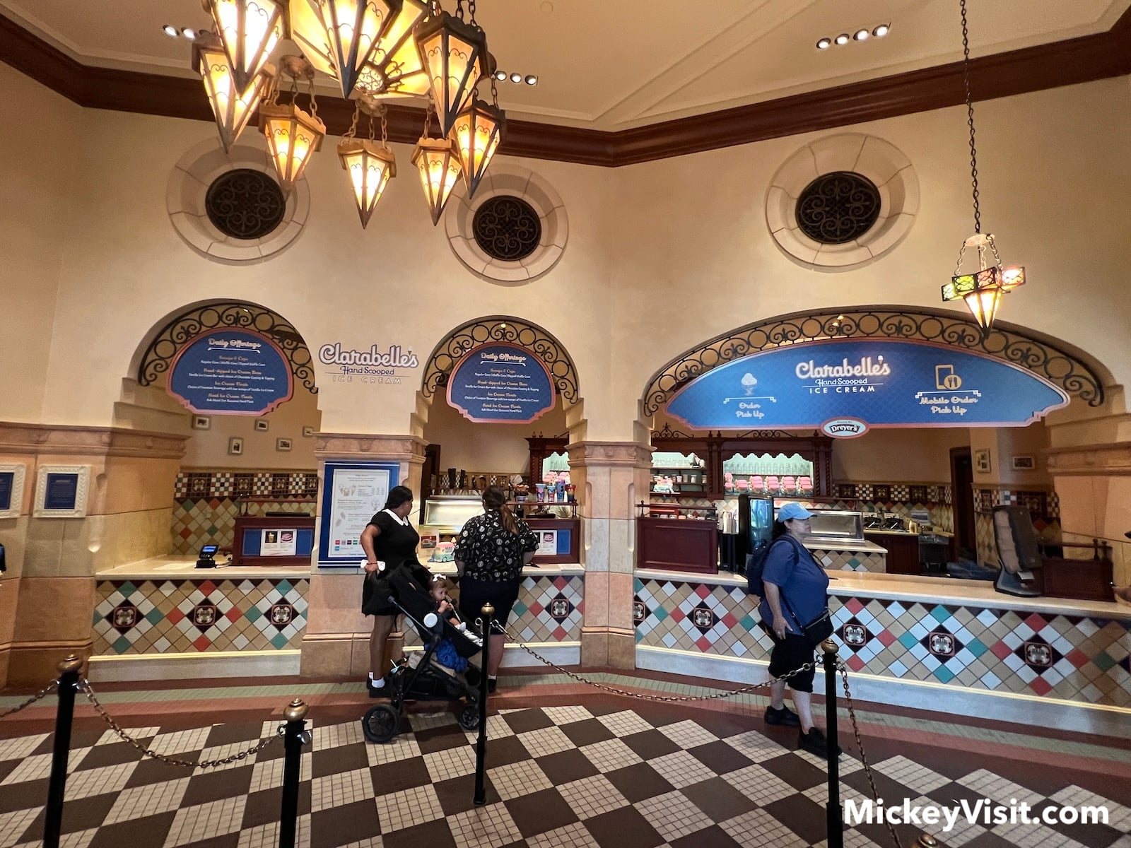 interior of Clarabelle's Hand-Scooped Ice Cream shop