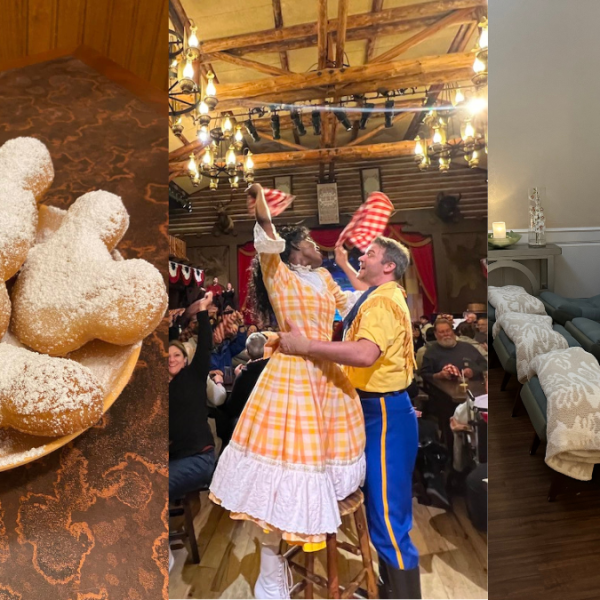 Mickey-shaped beignets, Hoop-Dee-Doo Musical Revue, Grand Floridian spa
