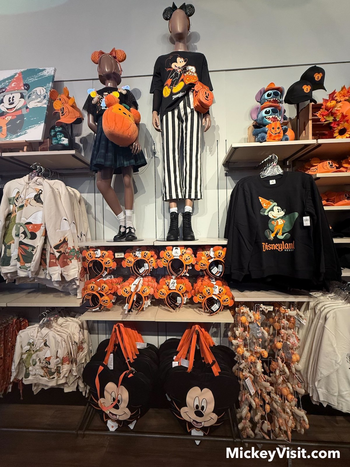 Halloween merchandise in World of Disney store