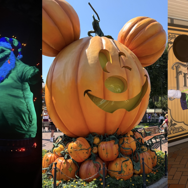 Disneyland Halloween Oogie Boogie, pumpkin, and Mickey