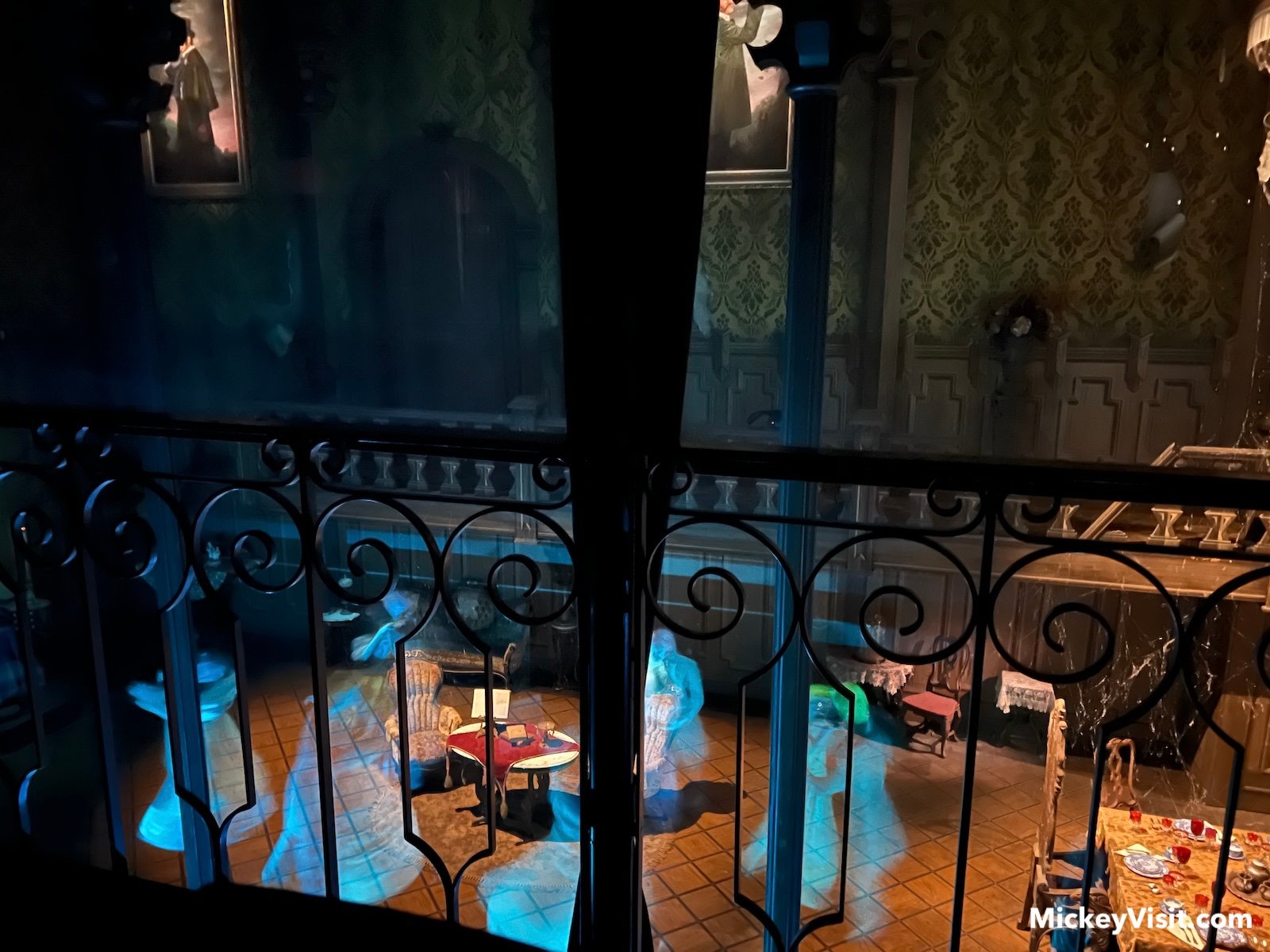 ballroom scene at Disneyland Haunted Mansion