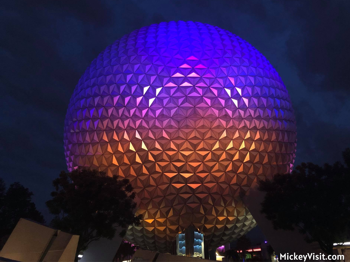 Spaceship Earth at night