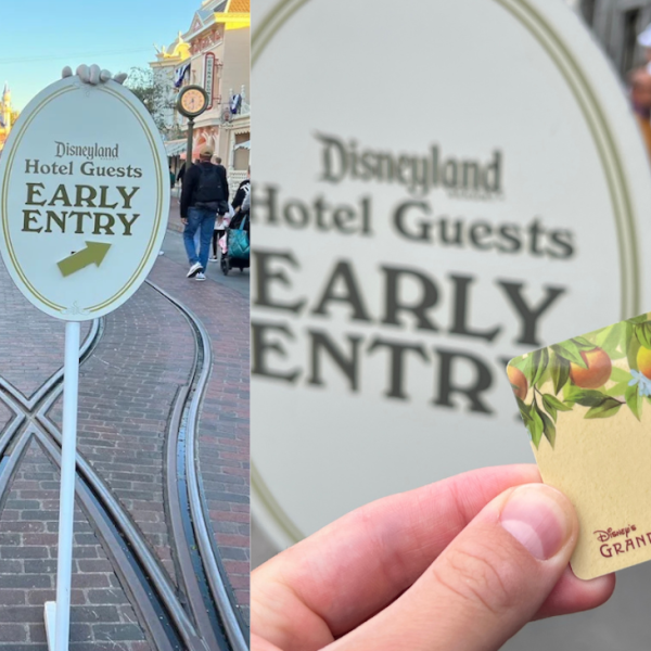 disneyland early entry hotel guests sign