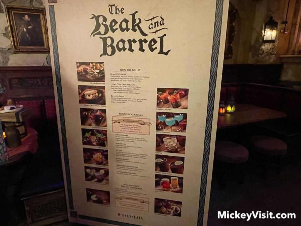 beak and barrel restaurant menu