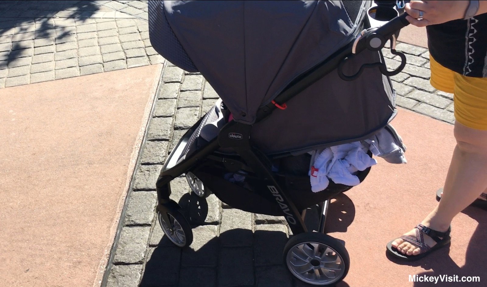 stroller with umbrella at Disney