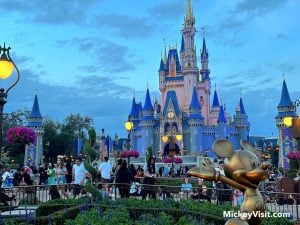 Magic Kingdom Cinderella Castle at dusk