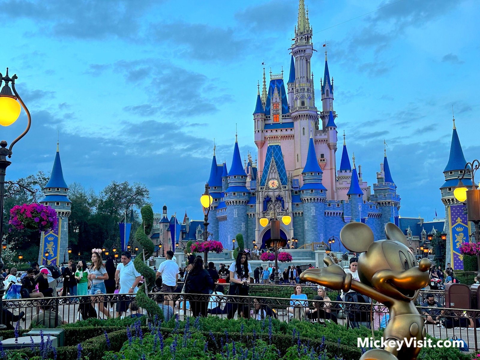 Magic Kingdom Cinderella Castle at dusk