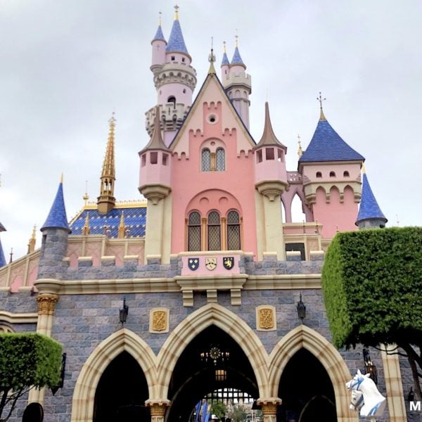 Disneyland castle view from Fantasyland side
