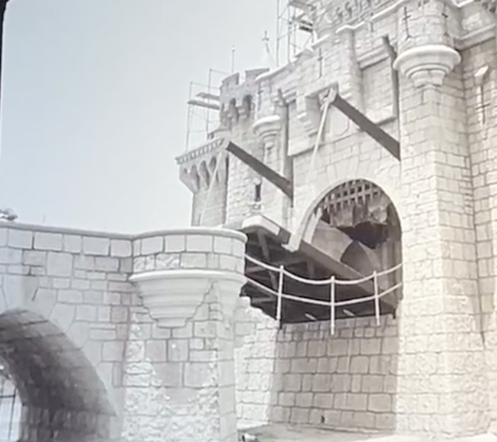 drawbridge lowered Disneyland castle