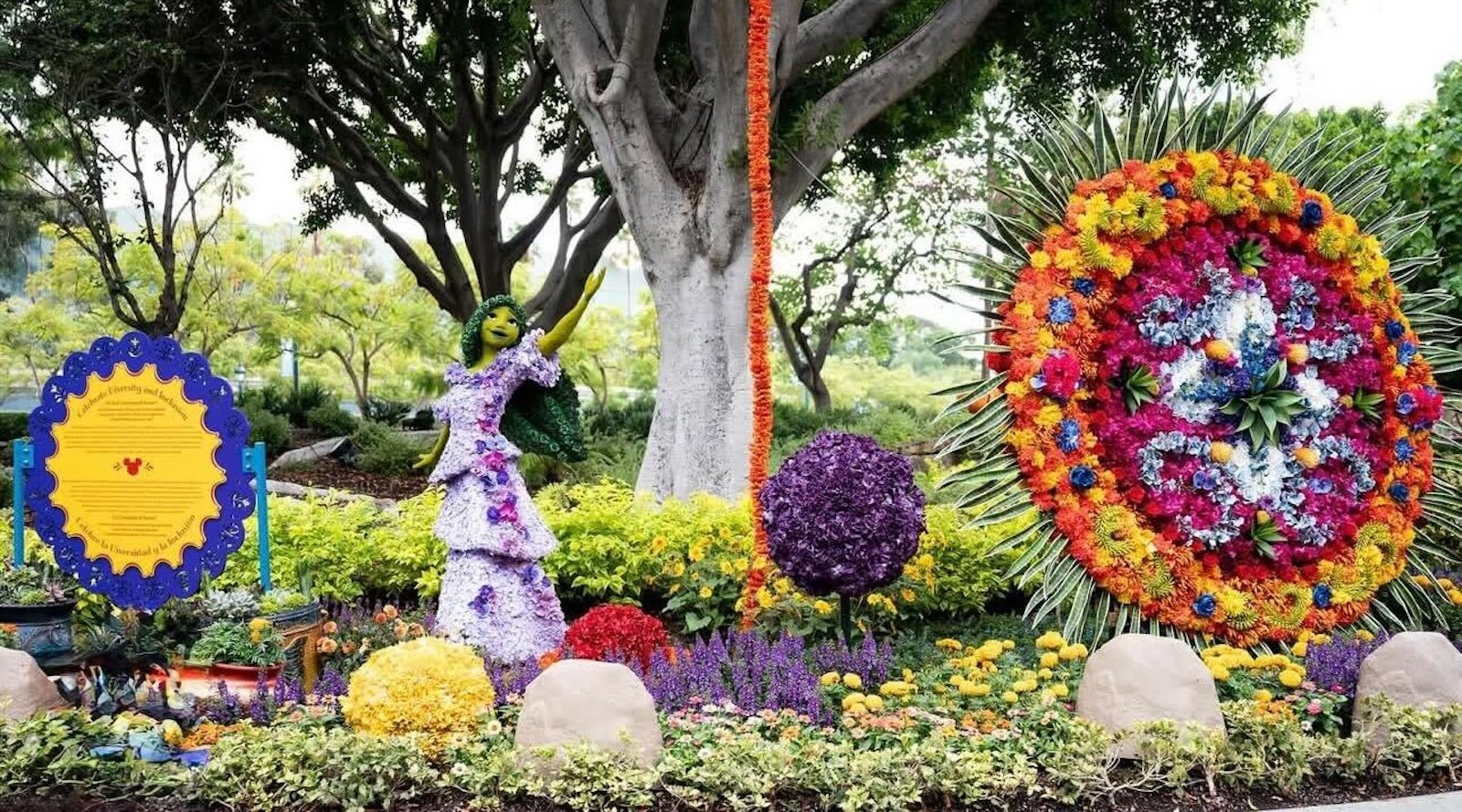 Disneyland Hispanic and Latin American Heritage Month floral displays