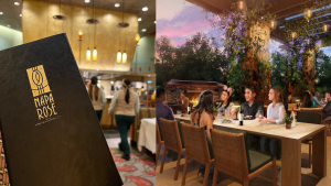Napa Rose menu and outdoor patio concept art