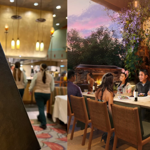 Napa Rose menu and outdoor patio concept art