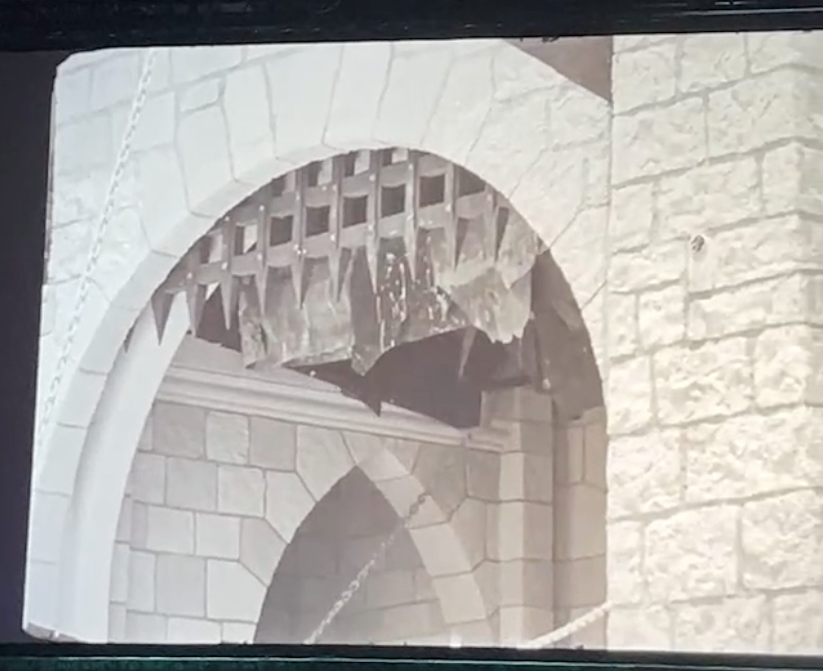 drawbridge lowered Sleeping Beauty Castle