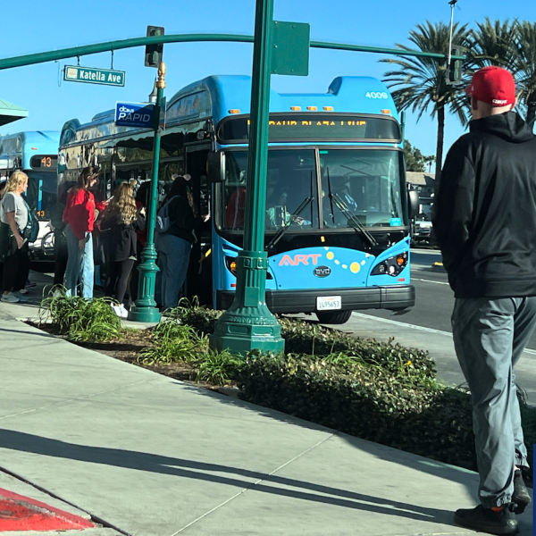 Art Shuttle bus stop near Disneyland