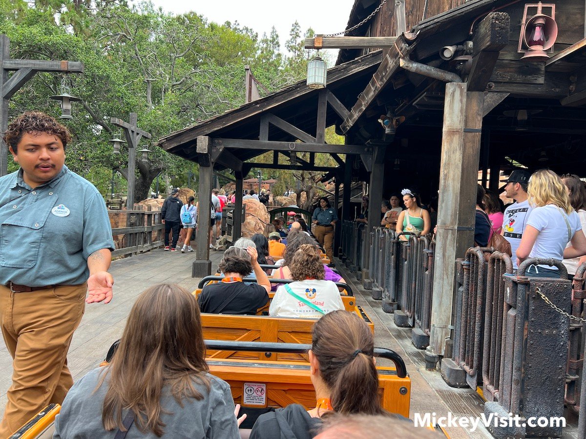 disneyland big thunder mountain roller coaster ride station
