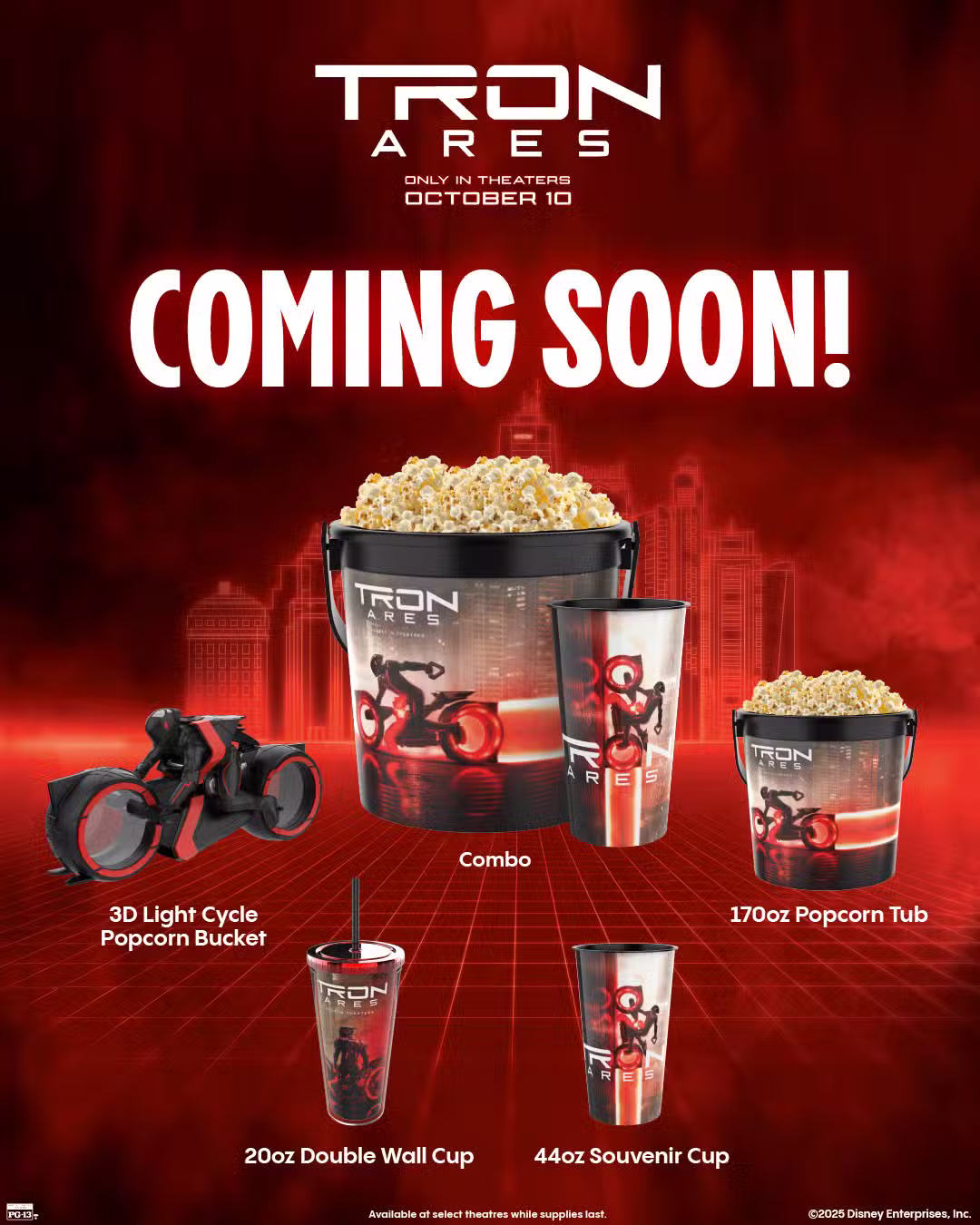 Tron popcorn buckets