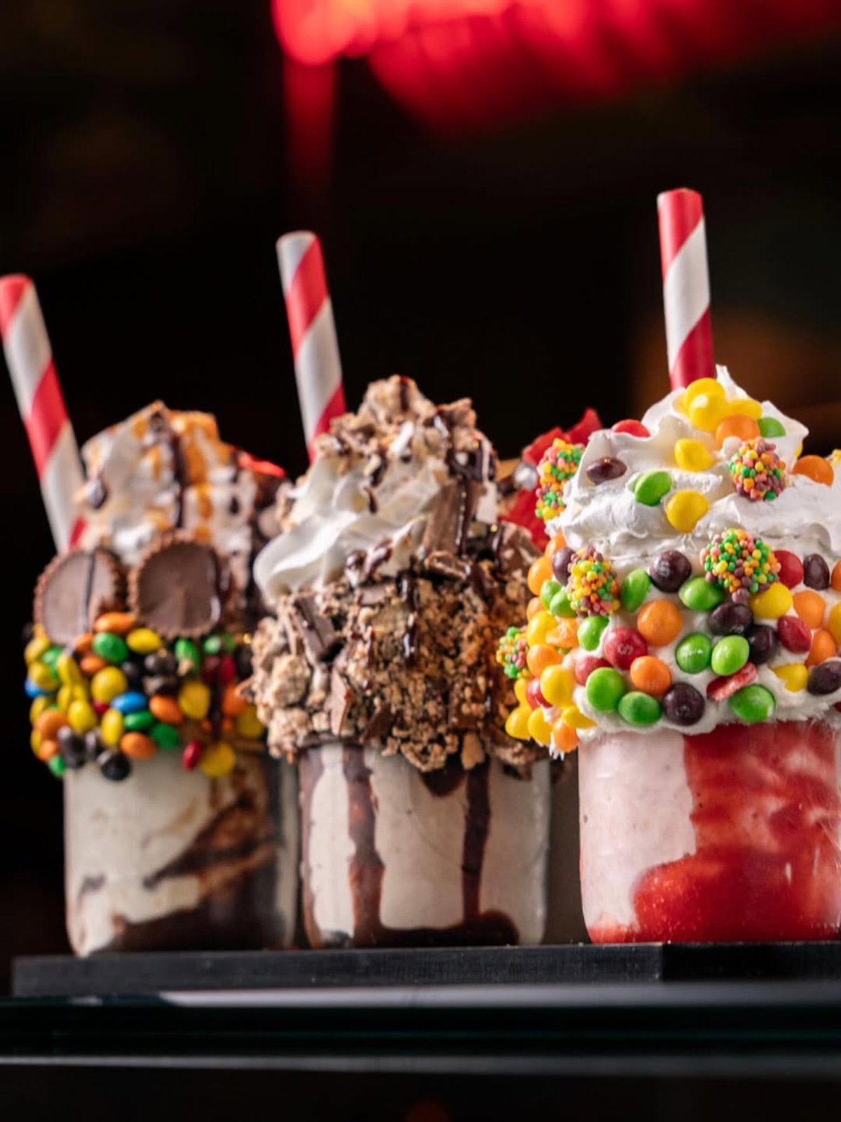 Trick or Treat Shake Flight at Black Tap Craft Burgers & Shakes