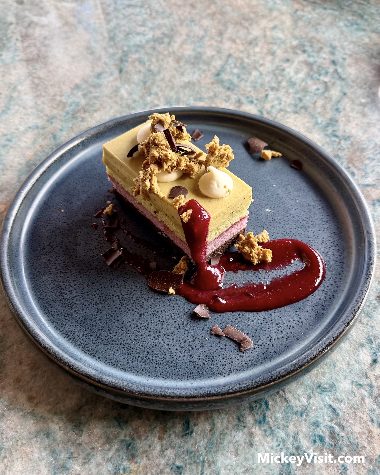 Spumoni Mousse Cake at Magic Key Terrace