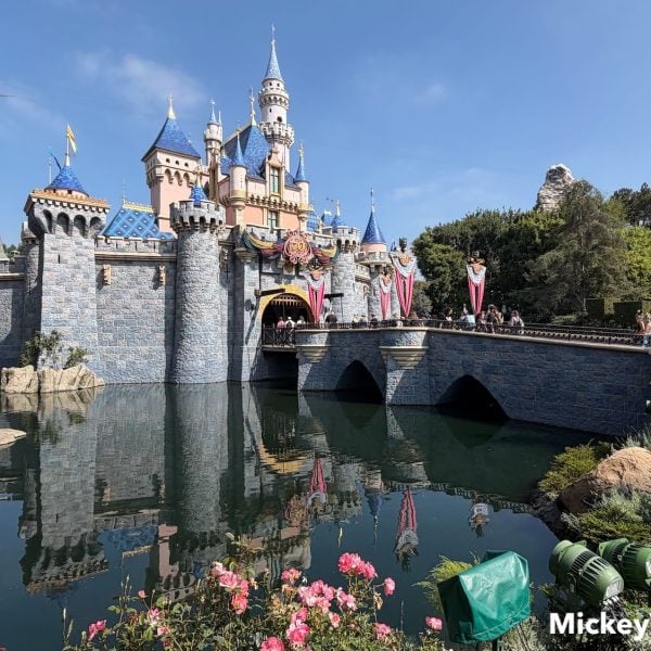 Disneyland Sleeping Beauty Castle 70th anniversary decor
