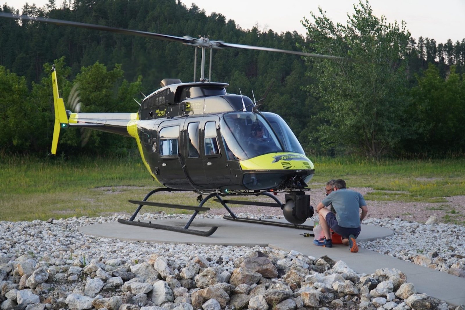 helicopter for Soarin' Across America filming
