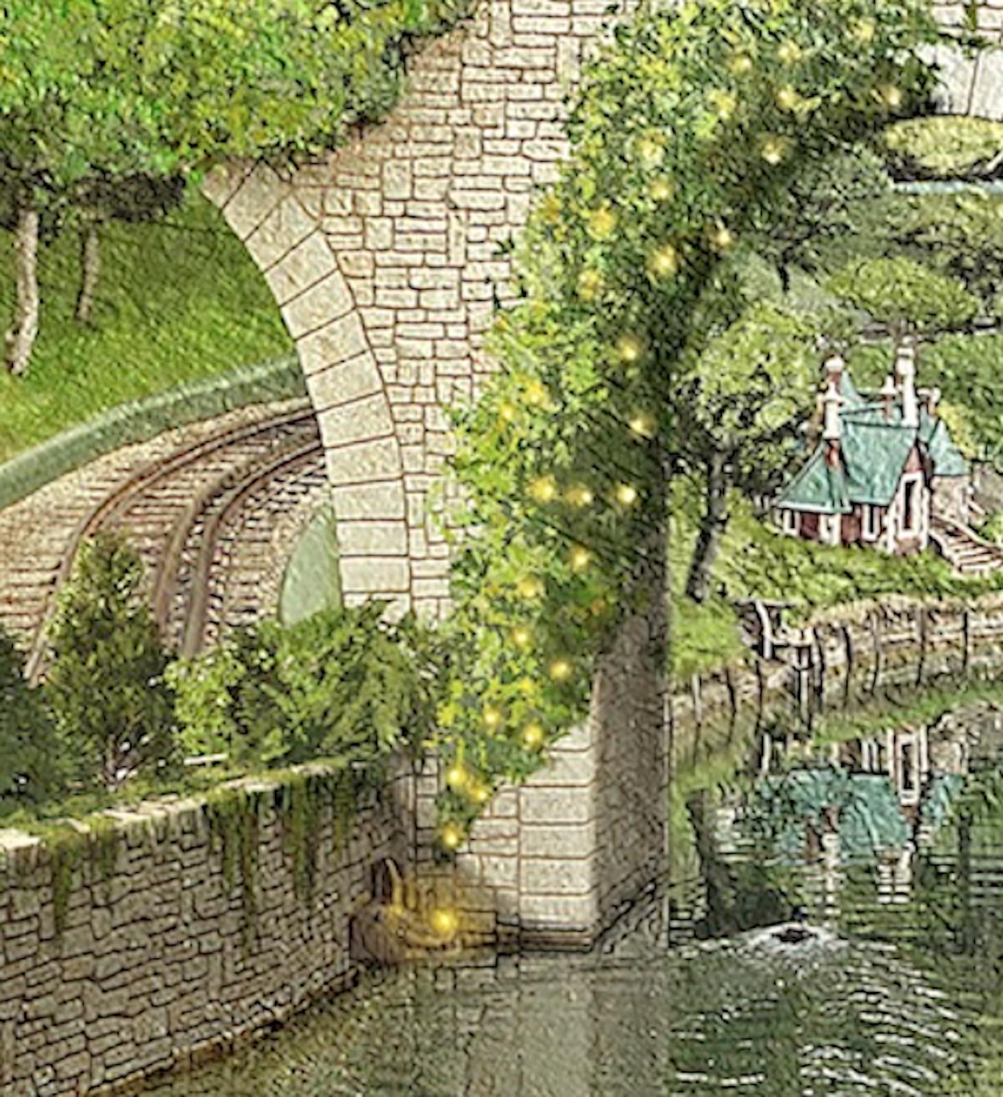 Tangled boat lights Storybook Land Canal Boats