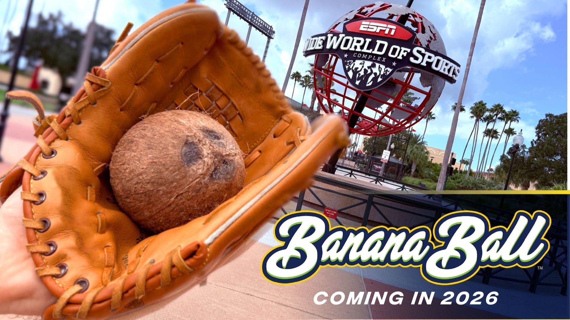 Coconut in catcher's mitt