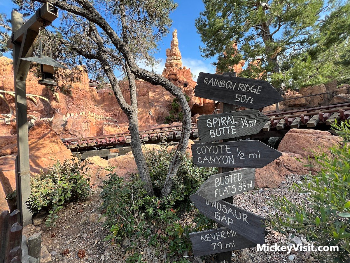 big thunder mountain railroad disneyland signs