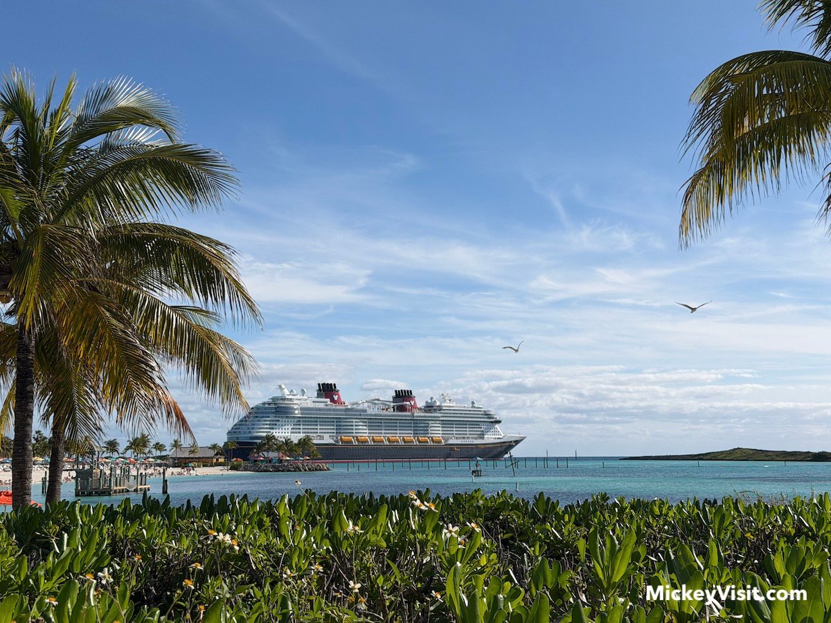 disney destiny ship docked at castaway