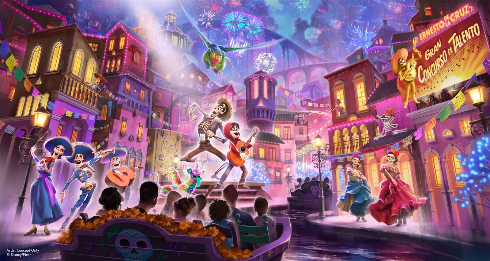 new coco ride disney california adventure artwork