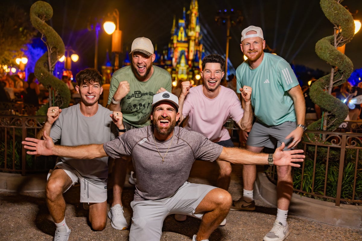 dude perfect youtubers at disney world fireworks