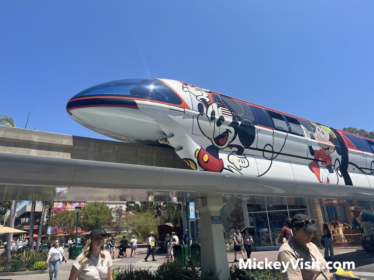 monorail in Downtown Disney