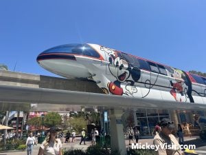 monorail in Downtown Disney