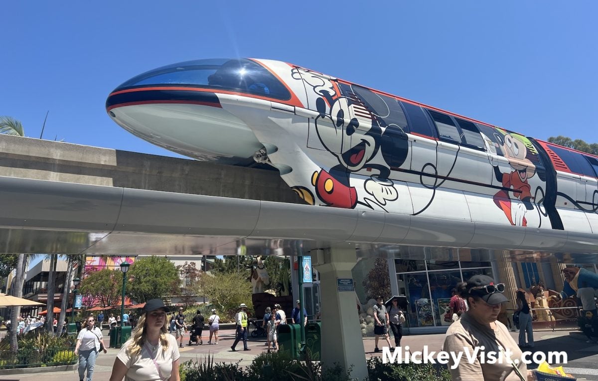 monorail in Downtown Disney