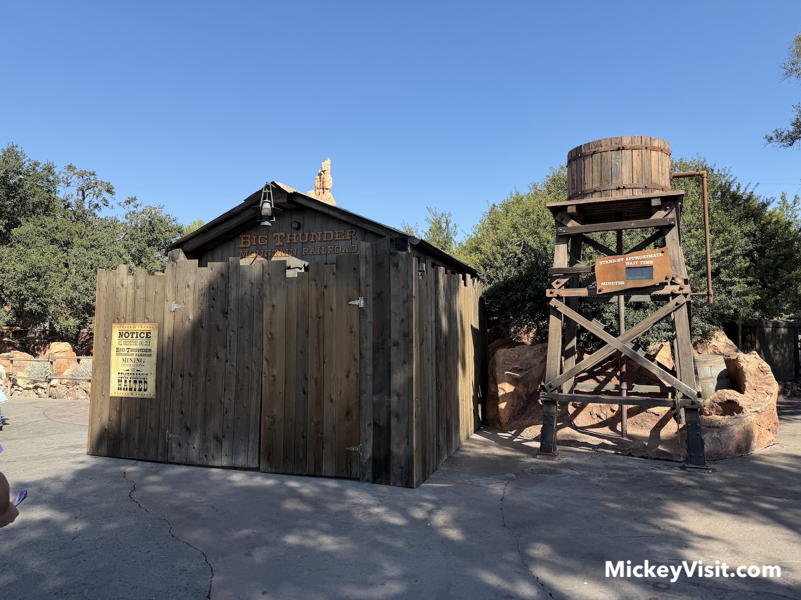 Disneyland Big Thunder Mountain Railroad construction walls