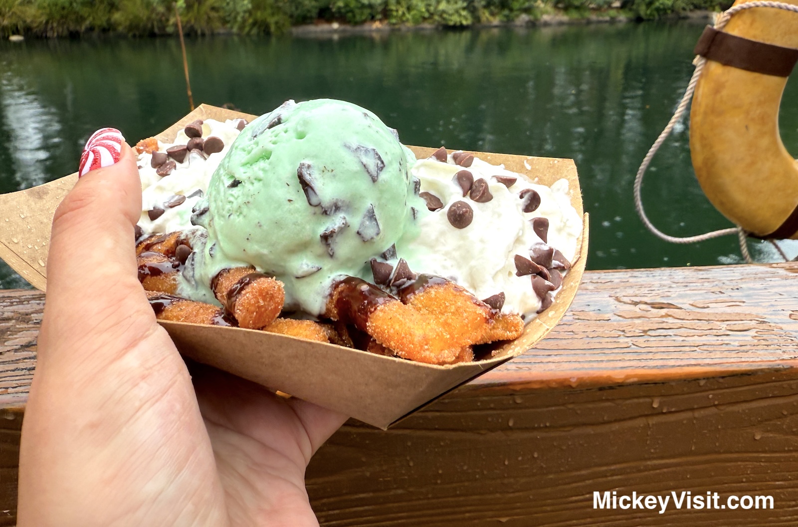 Mint Chip Funnel Cake Fries