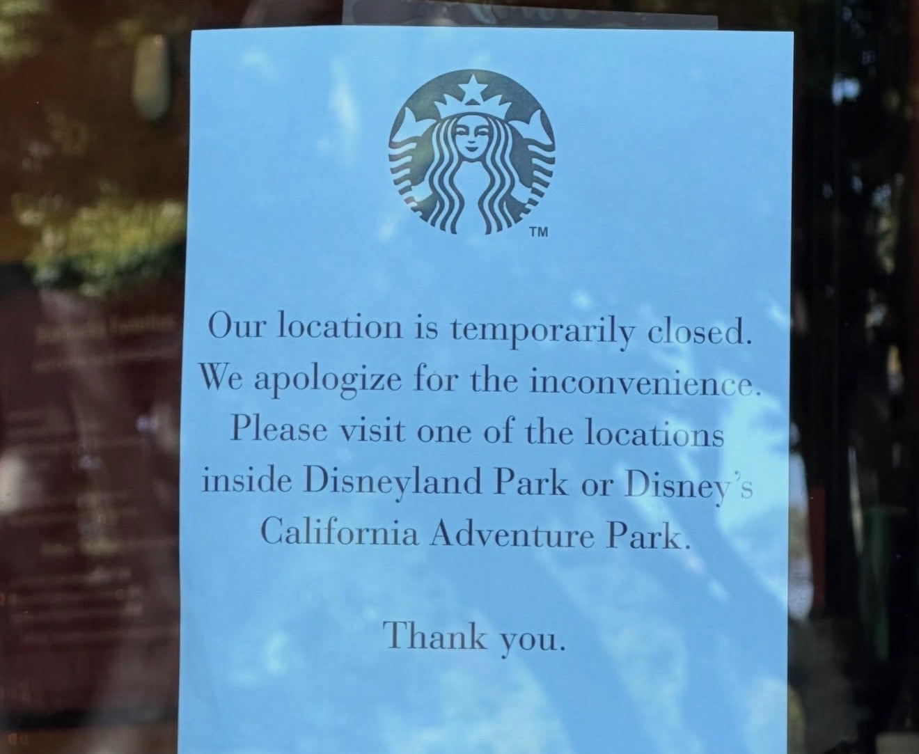 disneyland starbucks closure