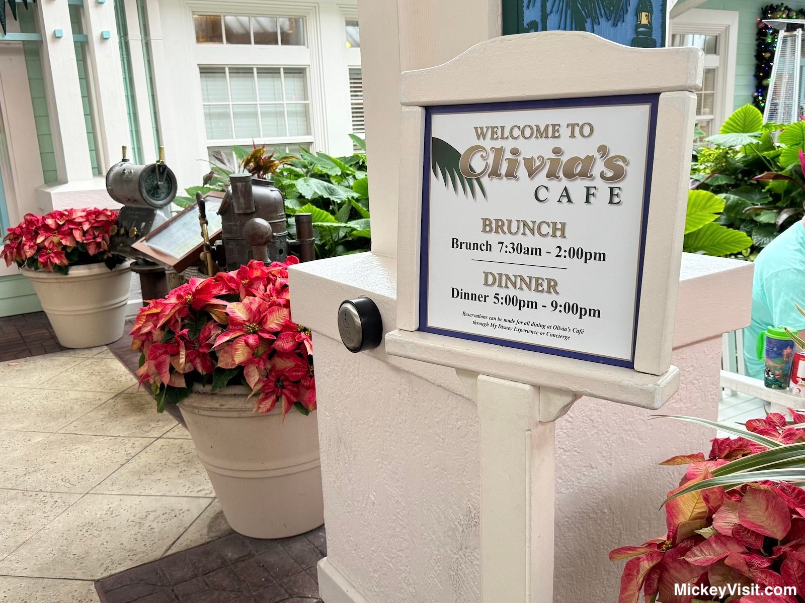 Olivia's Cafe Disney World sign