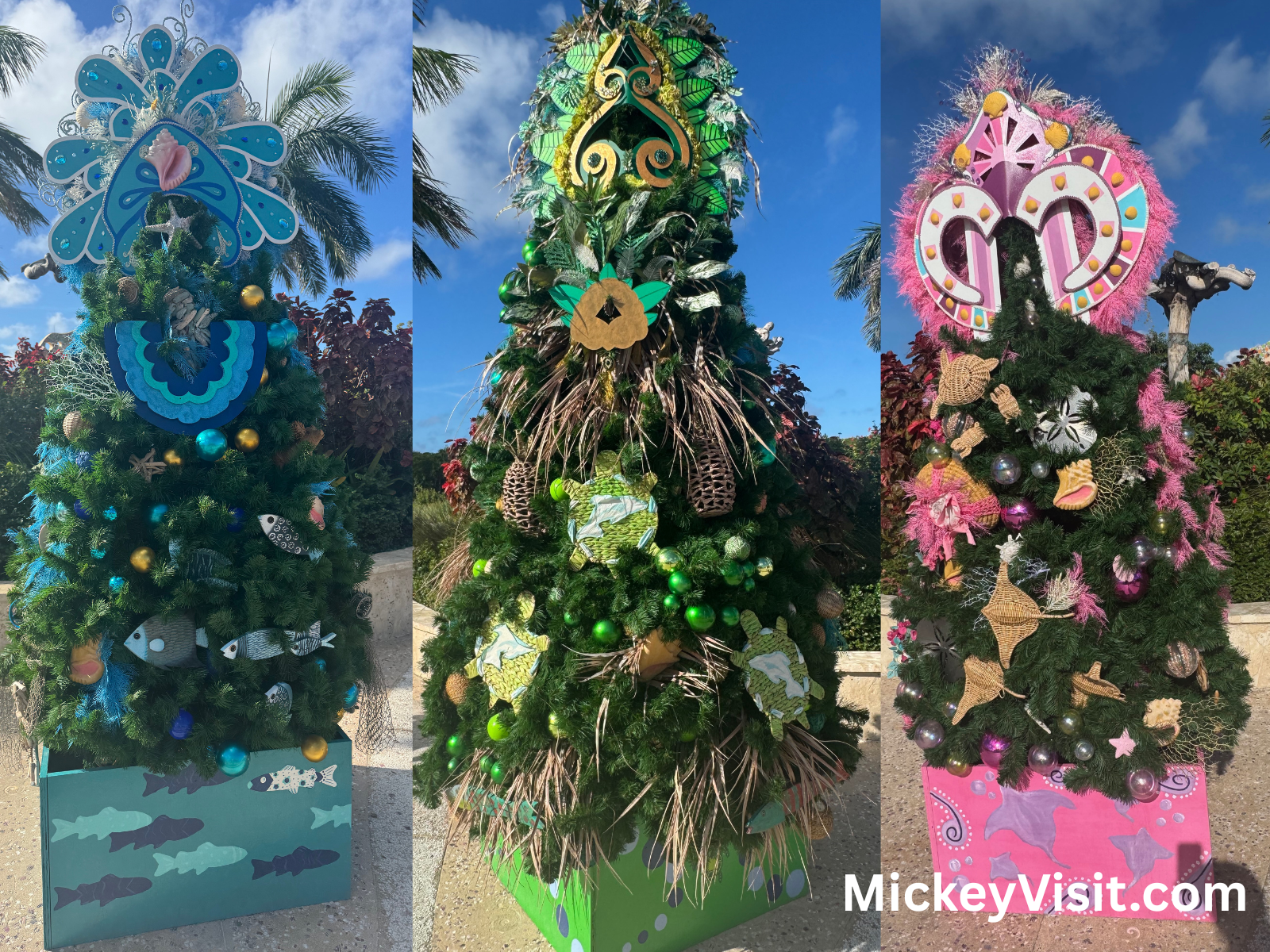 Disney island holiday trees