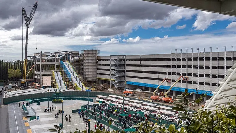 disneyland parking structure construction